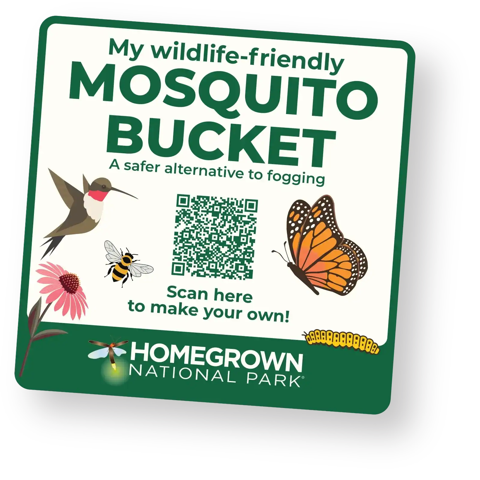 Mosquito Bucket Sticker mosquito bucket sticker illustration