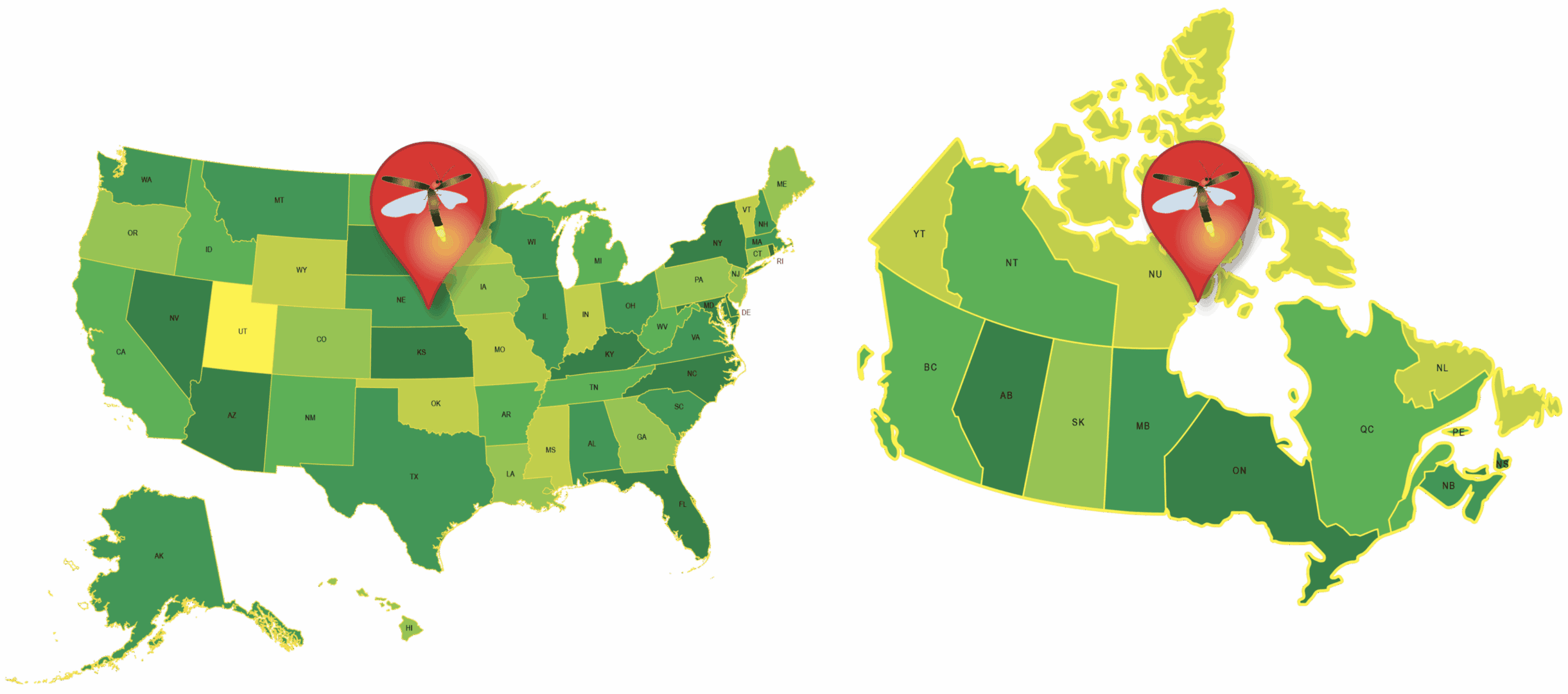 HNP US CAN MAP CLEAN W MARKERS