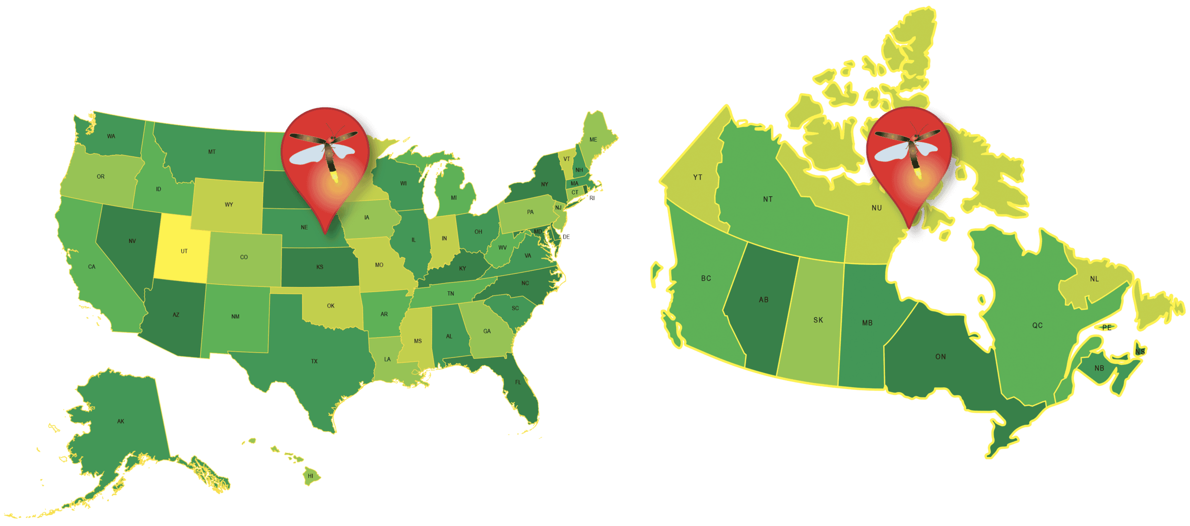 HNP US CAN MAP CLEAN W MARKERS