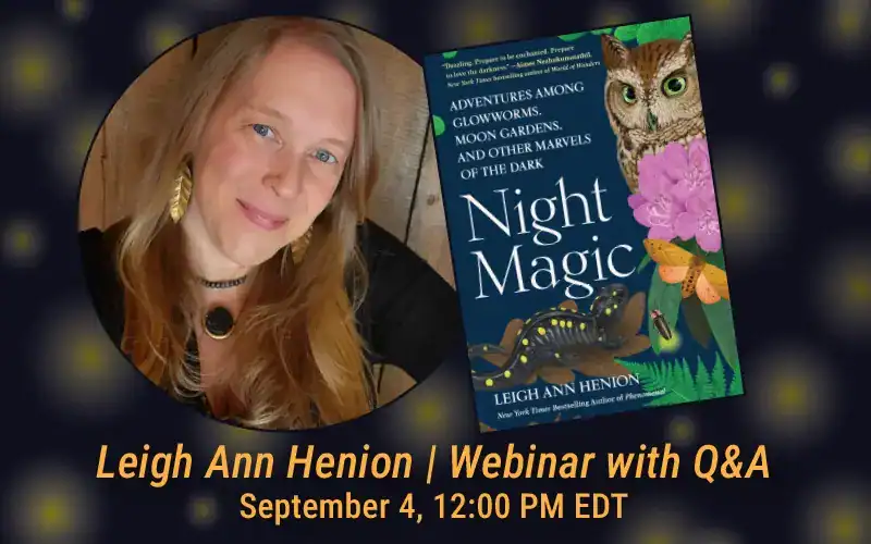 Leigh Ann Henion with her book Night Magic