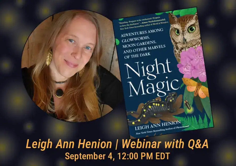 Author Leigh Ann Henion with her book Night Magic