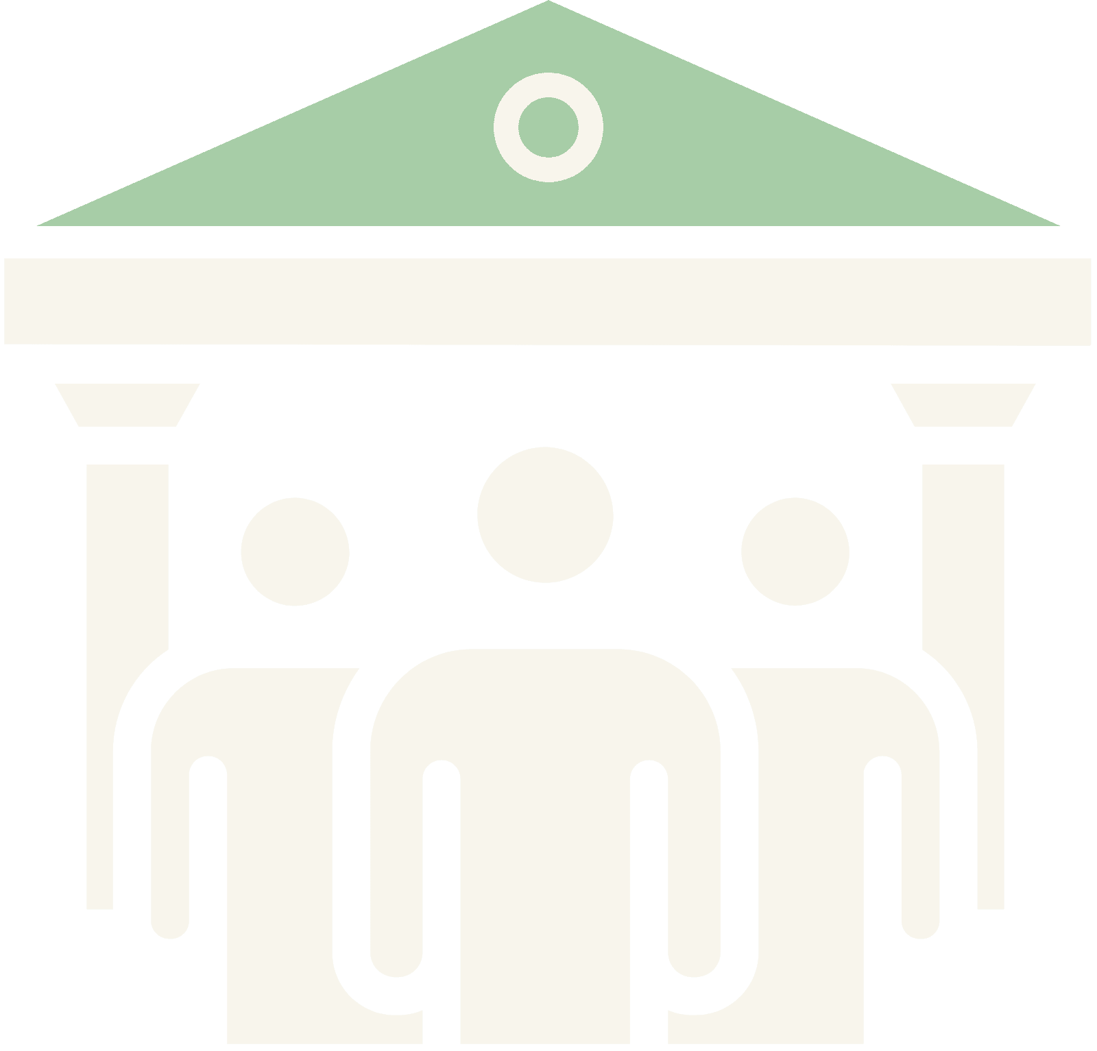 icon of a group of people near a bank