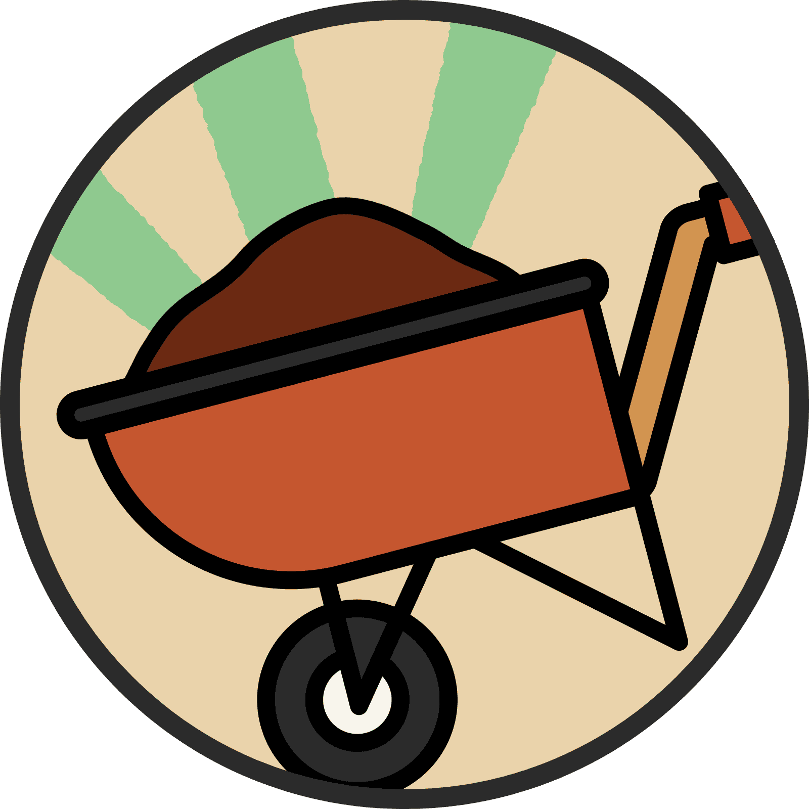 an icon of a wheelbarrow